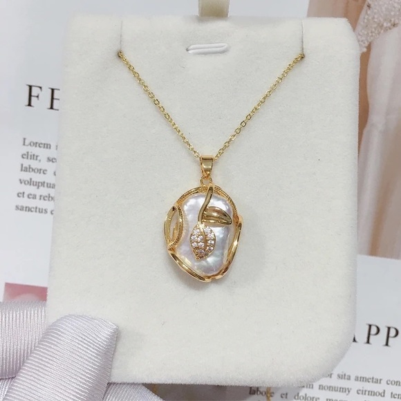 Authentic freshwater baroque pearl jewelry 3 Pieces Set:Necklace&Ring&Earrings - Picture 5 of 12
